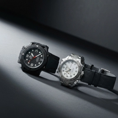 Three men's watches representing sporty, dressy, and everyday styles, on a neutral background